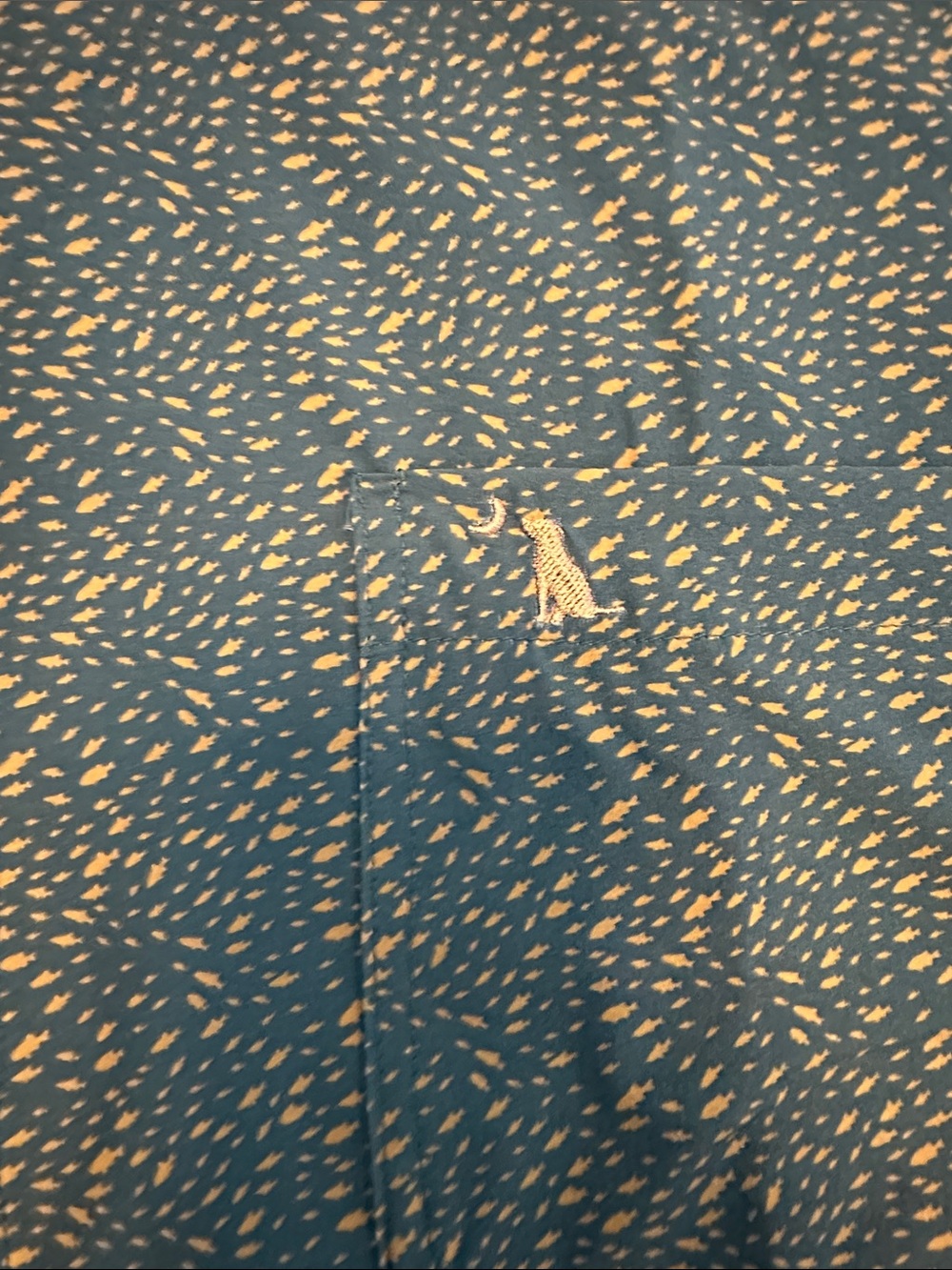Local Boy Low-country Short-Sleeve Button-Down Shirt with Micro Fish Print - Picture 3 of 8